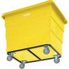 Global Industrial 12 Bushel Plastic Bulk Box Truck, Steel Chassis Base, Yellow, 38-2/5L x 28-9/10W x 33H 800314YL